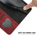 Miniatyrbild 5 av 5: För Samsung Galaxy S23 Fe Plånbok Pu Läder Cover Stativ Case med rem Red