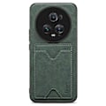 Pikkukuva 1 / 5: DENIOR Takakansi Honor Magic5 Pro -puhelimelle, PU-nahkapäällysteinen TPU-kotelo jalustalla ja korttipaikalla Multicolor Style C