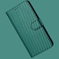 Miniatyrbillede 2 af 5: For iPhone 17 Pro Max Wallet Case med Rem Kulfibertekstur Læder Mobilcover Multicolor Blackish Green