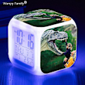 Miniatyrbild 1 av 5: Tyrannosaurus Dinosaurie Väckarklocka 7 färgbyte Multifunktions väckningstimer Barnrum Lysande elektronisk watch Present till barn Deep Blue