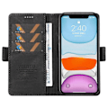 Miniatyrbillede 2 af 5: YIKATU YK-005 PU Læder Flip Cover til iPhone 11, Wallet Stand Hud-berørings Telefon Cover Multicolor Style E