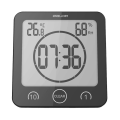 Miniatyrbild 3 av 4: Badrumsklocka, Duschtimer Alarm Digitala klockor, vattentät Black