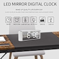 Miniatyrbild 2 av 5: Led Mirror Väckarklocka 12/24 Hour 3 Level Light Födelsedag Festival Present Red