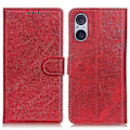 Miniatyrbillede 1 af 5: Læder telefoncover til Sony Xperia 5 V, ridsefast, tekstur af okselæder, pung med stativ Multicolor Style B