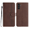 Miniatyrbillede 1 af 5: YX0030 PU Læder Wallet Case med Præget Stander Flip Telefon Cover til Samsung Galaxy S23 FE Multicolor Style C
