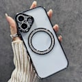Pikkukuva 1 / 5: iPhone 16 Magneettinen Kotelo Bling Strassi Kirkas TPU+PC Puhelinkuori Multicolor Style E