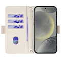 Miniatyrbillede 3 af 5: Læder Wallet Case med RFID-blokering og stativfunktion samt håndrem til Samsung Galaxy S25 Multicolor Style C