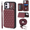Miniatyrbillede 1 af 5: Style 008 Stødsikkert etui til iPhone 11 RFID-blokerende PU+TPU telefoncover med stropper Multicolor Style D