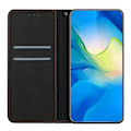 Miniatyrbillede 2 af 5: Wallet Case til iPhone 15 Pro Max PU Læder Retro Blomsterpræget Stand Telefon Cover Black