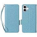 Miniatyrbillede 1 af 5: Læder Flip Telefon Cover med Litchi Tekstur til iPhone 16 Plus Multicolor Style E