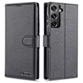 Miniatyrbillede 1 af 5: AZNS Dobbeltsidet Magnetisk Lås Pung PU Læder Stand Case til Samsung Galaxy S21 4G/5G Multicolor Style B