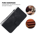 Miniatyrbillede 4 af 5: Støvtæt PU læder telefoncover med stativ og 7-formet mønster flip wallet cover til Infinix Note 30i 4g Black