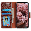Miniatyrbillede 3 af 5: Til Samsung Galaxy A05 4G Etui Nappa Tekstur Spaltet Læder Foldbart Stativ Telefon Cover Multicolor Style D