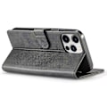 Miniatyrbillede 4 af 5: LC.IMEEKE Pung Etui til iPhone 15 Pro Max Kalvetekstur Foldbart Stativ PU Læder Flip Cover Multicolor Style C