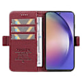 Miniatyrbillede 2 af 5: YIKATU YK-003 Læder Wallet Case med Magnetisk Lukning til Samsung Galaxy A55 5G Multicolor Wine Red