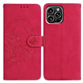 Pikkukuva 1 / 5: iPhone 16 Pro Max -kotelo, perhoskukka-kuvioitu PU-nahkainen lompakkokotelo jalustalla Multicolor Rose