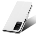Miniatyrbillede 5 af 5: Til Tcl Ion X Diamanttekstur Læder Telefonetui Wallet Stand Anti-ridse Telefoncover White