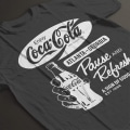 Miniatyrbillede 4 af 5: Coca Cola Pause And Refresh Retro Herre T-shirt ash L
