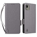 Miniatyrbillede 1 af 5: Anti-ridse telefoncover til Nokia C110 Litchi Tekstur PU Læder Wallet Stand Cover Multicolor Style D