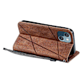 Miniatyrbillede 3 af 5: Til iPhone 14 Wallet Case Splejset Læder Stand Telefon Cover med Håndrem Multicolor Style D