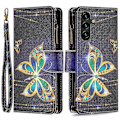 Miniatyrbillede 1 af 5: BF03 Telefon Cover til Samsung Galaxy A15 4G Etui Wallet Lynlås Læder Shell Multicolor Style E
