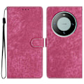 Miniatyrbillede 1 af 5: Til Huawei Mate 60 Etui Folio Flip Ensfarvet Hud-berørings Telefon Stand Læder Cover Multicolor Style H