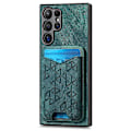 Pikkukuva 2 / 5: Samsung Galaxy S24 Ultra -kotelo, jossa on painettu kuvio, korttipidike, jalusta ja nahkainen takakansi Multicolor Style C