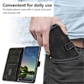 Miniatyrbillede 4 af 5: Til TECNO Camon 30 Pro 5G Mobiltelefon Etui Trekant Præget Læder Støtte Cover Multicolor Style F
