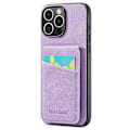 Miniatyrbillede 2 af 5: FIERRE SHANN iPhone 16 Pro Etui Kortholder Støtteben Læder RFID-blokering Bagcover Multicolor Style B
