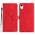 Miniatyrbillede 1 af 5: Blomstermønstret anti-drop telefoncover i PU-læder med stativ og pung til iPhone XR 6,1 tommer Multicolor Style D