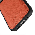Pikkukuva 5 / 5: MELKCO iPhone 16 Plus -kotelo aitoa lehmännahkaa, PC-puhelinkuori - Vihreä Multicolor Orange