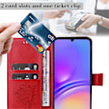 Miniatyrbild 5 av 5: KT Imprinting Flower Series-3 Fodral för Samsung Galaxy A06 Katt Träd Mönster Flip Läder Telefonskydd Multicolor Style G