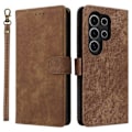 Miniatyrbillede 1 af 5: Til itel S25 Ultra Wallet Case RFID-blokering PU Læder Cover Stand View - Grøn Multicolor Brown