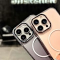 Miniatyrbild 3 av 5: Magnetiskt skal för iPhone 16 Pro, gradientfärg, hårt PC-skal Multicolor Desert Gold