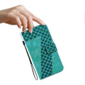 Miniatyrbillede 5 af 5: Stand Case til Infinix Note 40 5G med 7-formet mønster, præget læder telefoncover Multicolor Style A