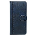 Miniatyrbillede 5 af 5: Kalveskinds tekstur læder etui med stativ i bogstil til iPhone 16 Pro Max Multicolor Style D