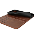 Miniatyrbillede 4 af 5: PU-læder kalveskinds tekstureret magnetisk lukning smartphone cover til iPhone 16 Plus Multicolor Style C