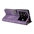 Miniatyrbillede 4 af 5: Til ZTE nubia Z70 Ultra Wallet Case RFID-blokering PU Læder Cover Stativ View-Grøn Multicolor Purple