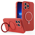 Pikkukuva 1 / 5: iPhone 13 Pro Max -kotelo magneettisella jalustalla, joustava nestemäinen silikonipuhelinkuori Multicolor Red