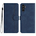 Miniatyrbillede 1 af 5: YX0030 PU Læder Wallet Case med Præget Stander Flip Telefon Cover til Samsung Galaxy S23 FE Multicolor Style F