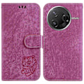 Miniatyrbillede 1 af 5: Til Xiaomi Poco F7 Pro 5G/ F7 Ultra 5G/ Redmi K80 Pro 5G/ K80 5G Wallet Case Tiger Prægning Læder S Multicolor Rose