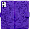 Miniatyrbillede 1 af 5: Til Samsung Galaxy A06 Etui Tiger Prægning Læder Wallet Telefon Cover Multicolor Style C