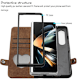 Miniatyrbild 3 av 5: För Samsung Galaxy Z Fold3 5g Pu Läder Phone case Korthållare Cover Coffee