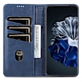 Miniatyrbild 3 av 5: Azns för Huawei P60 / P60 Pro Pu läder phone case Plånboksställ anti-scratch smartphone cover Blue