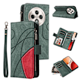 Miniatyrbillede 1 af 5: KT Multi-Function Series-5 Etui til Oppo Reno12 F 5G Lynlås Pung Læder Telefon Cover Stativ Multicolor Style D