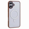 Miniatyrbild 1 av 5: X-LEVEL Crystal Clear Series Skal för iPhone 16 Plus TPU+PC Telefonskal Kompatibelt med MagSafe - Grå Multicolor Titanium Gold