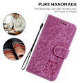 Miniatyrbillede 4 af 5: Til Oppo Reno10 5g (global) PU Læder Tiger Mønster Præget Etui Stand Wallet Flip Telefon Cover Rose