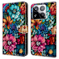 Pikkukuva 1 / 5: Xiaomi 15 Pro -kotelo korttipaikalla, kuvio painettu TPU+PU-nahkainen läppäpuhelimen suojus Multicolor Staphyllum