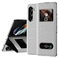 Miniatyrbillede 1 af 5: Til Samsung Galaxy Z Fold6 5G Etui PU Læder Litchi Tekstur Telefon Cover Visningsvindue Multicolor Style C