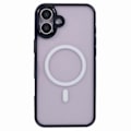 Miniatyrbild 3 av 5: X-LEVEL Crystal Clear Series Skal för iPhone 16 Plus TPU+PC Telefonskal Kompatibelt med MagSafe - Grå Multicolor Black